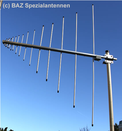 EMV Messung Logarithmisch Periodische Dipol Antenne für EMV Messung  Frequenzbereich 500 MHz - 6 GHz BAZ Spezialantennen